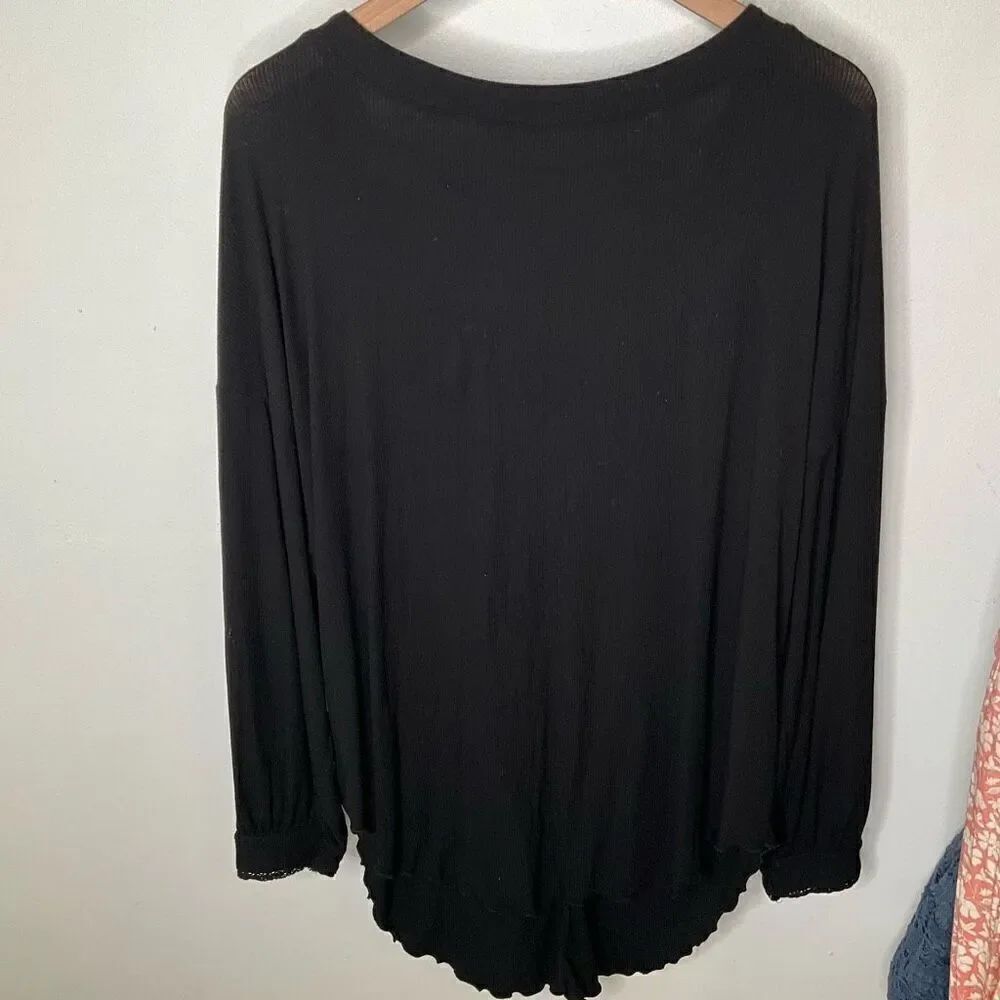 Free People Jersey Knit Long Sleeve Shirt